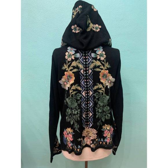 NEW JOHNNY WAS fayetta short hoodie jacket in black - Picture 2 of 2